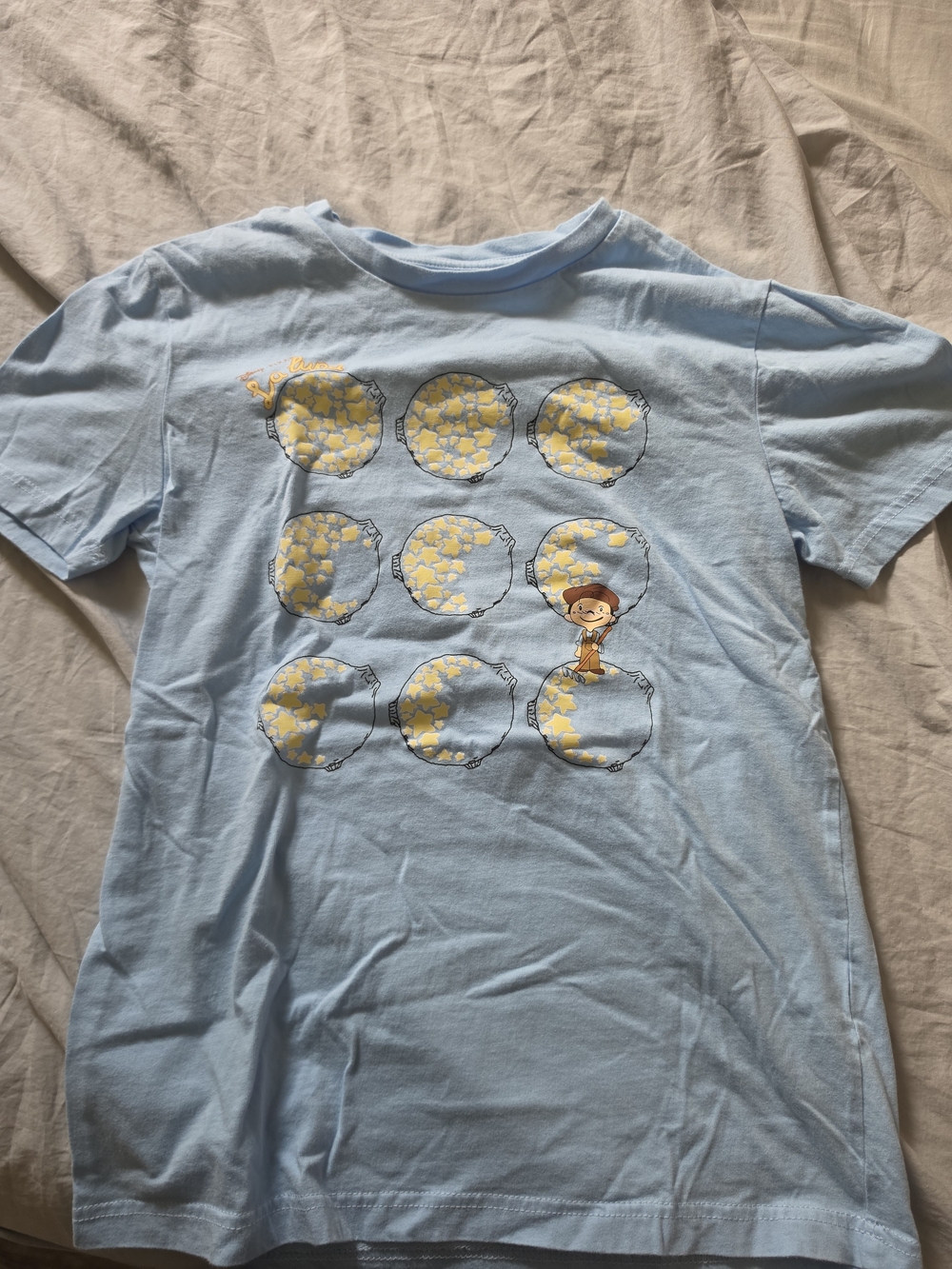 Disney Pixar La Luna Womens Light Blue Short-Sleeve Tee Size XS Good Condition